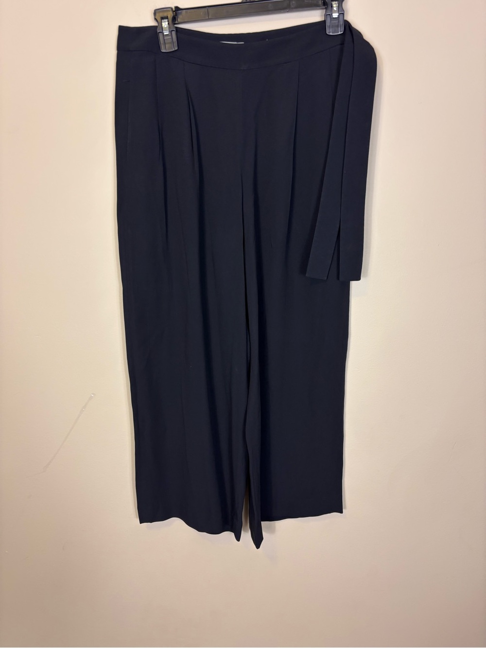Vince Black Wide-Leg Tie-Waist Trouser Dress Pants Women’s 2